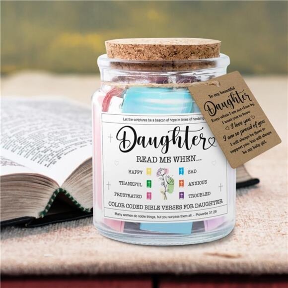 Bible Scripture Jar Birthday Gifts Mothers, Moms, Wife, Grandma Day Gifts - Picture 6 of 7